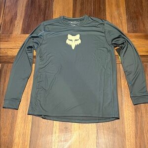 Fox Kids Long Sleeve Tee - Olive Green